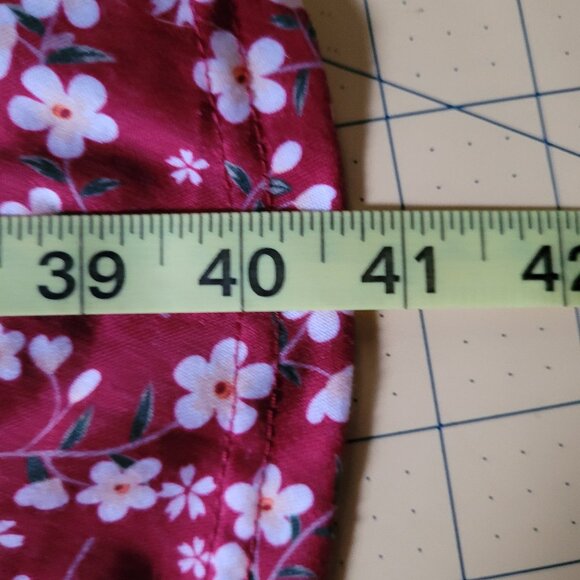 Microstar Pretty Red Floral Pullover Style Short Sleeved Dress Size XXL - Picture 8 of 9